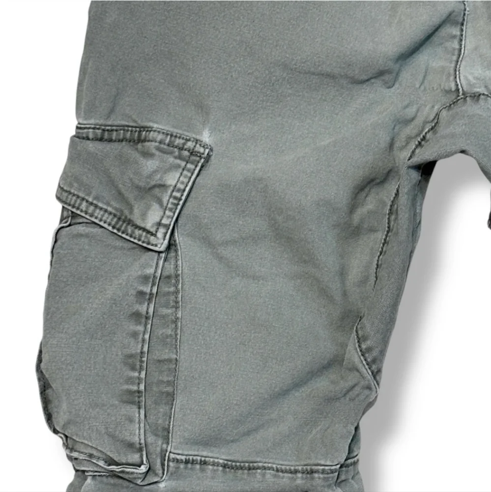 PACSUN Stretch Canvas Olive Slim Cargo Pants